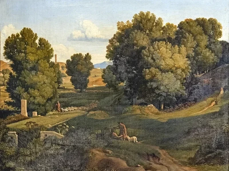 1805-Alexandre Desgoffe - Veduta della valle dell'Egeo, 1840